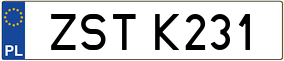 Trailer License Plate